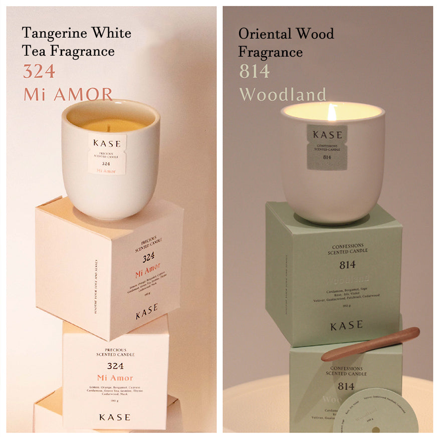 KASE Precious Scented Candle - Luxury Soy Wax Candles with Long Lasting Fragrance for Home, Spa & Romantic Ambiance