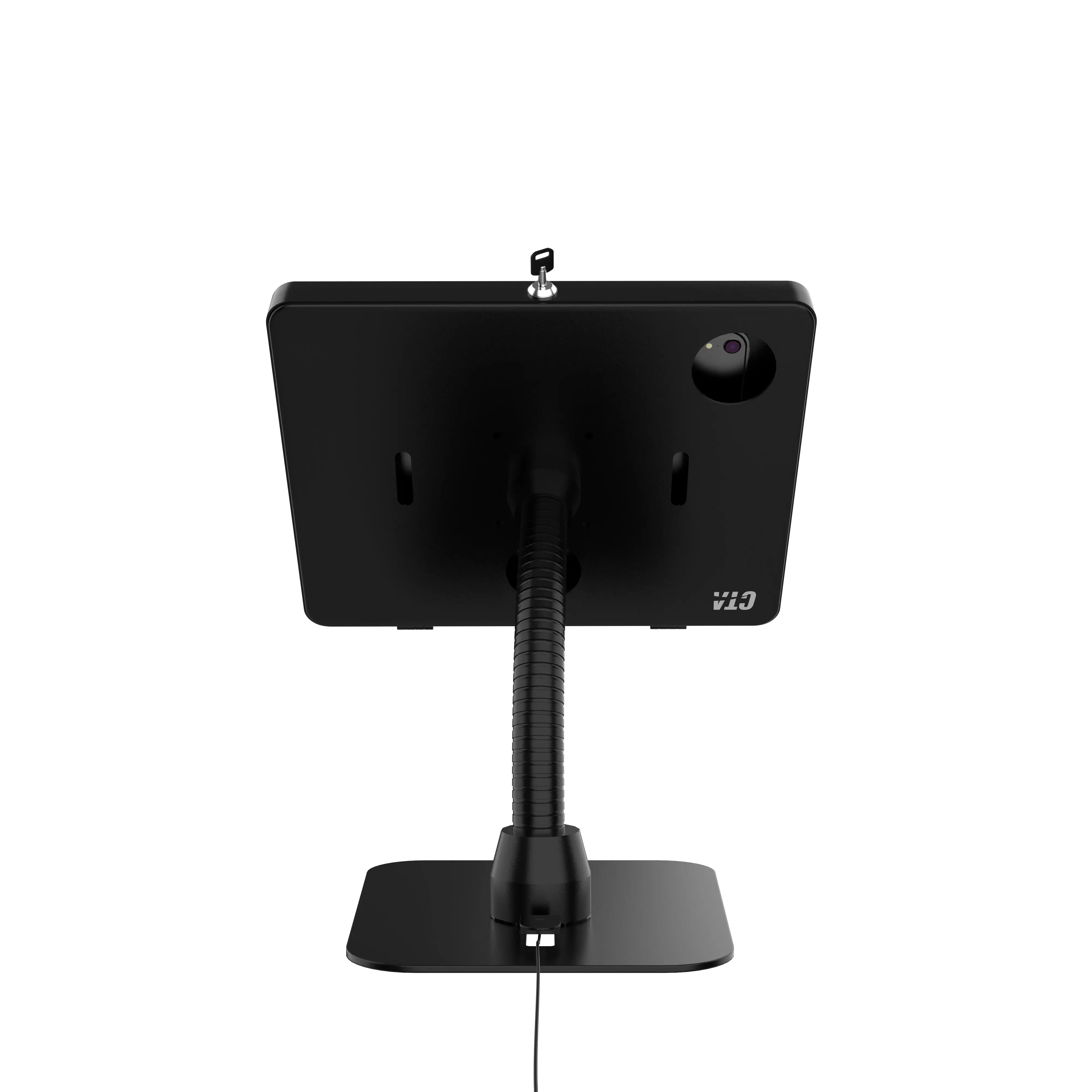 Premium Security Gooseneck Tabletop Mount - Adjustable Phone Stand Holder for iPhone, Samsung, iPad - Perfect for Video Calls, Streaming, and Hands-Free Viewing at Home or Office