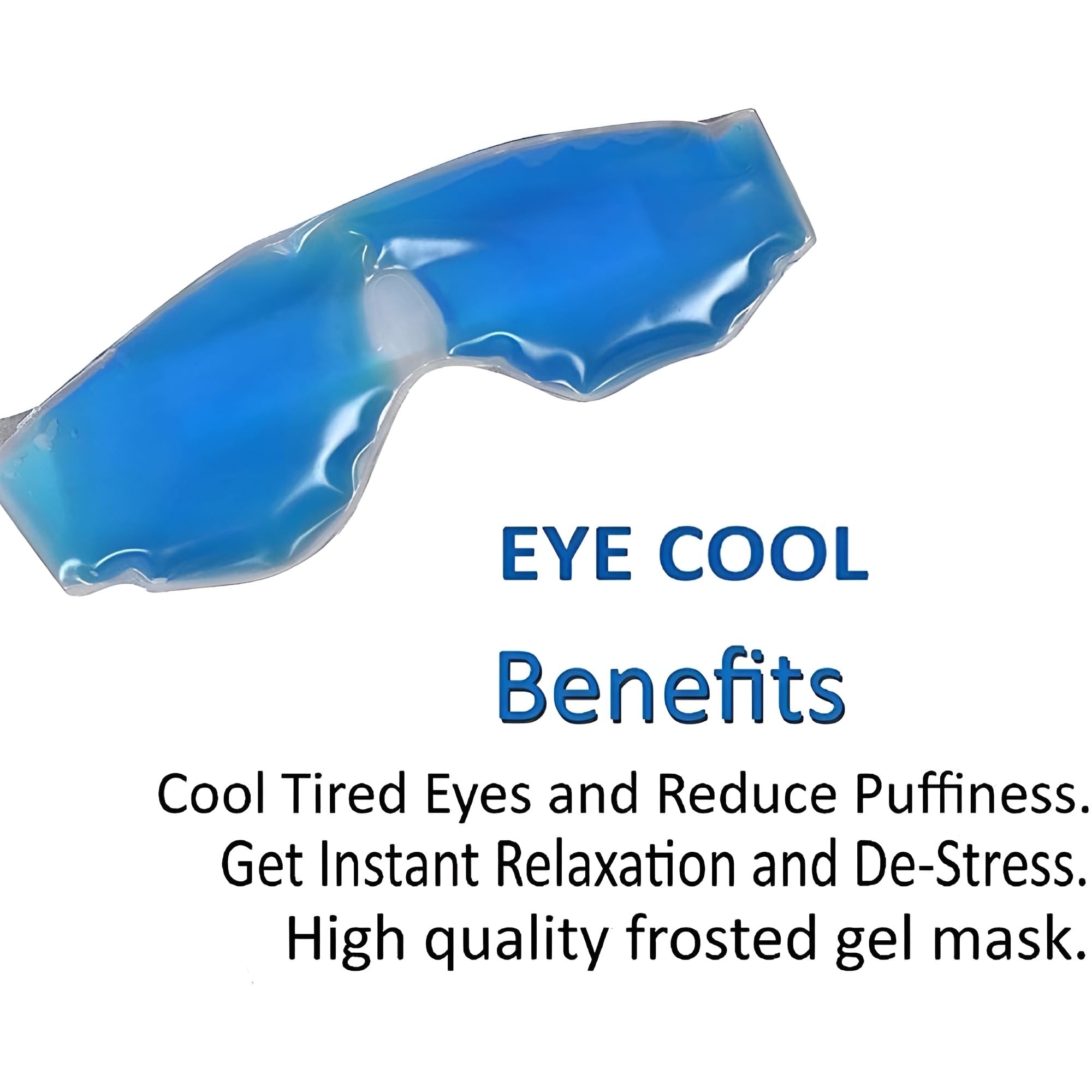 Kuber Industries Cooling Gel Eye Mask for Dark Circles & Pain Relief - Reusable Blue Eye Mask with Cooling Gel Pads (Pack of 2) | Perfect for Travel, Sleep & Relaxation