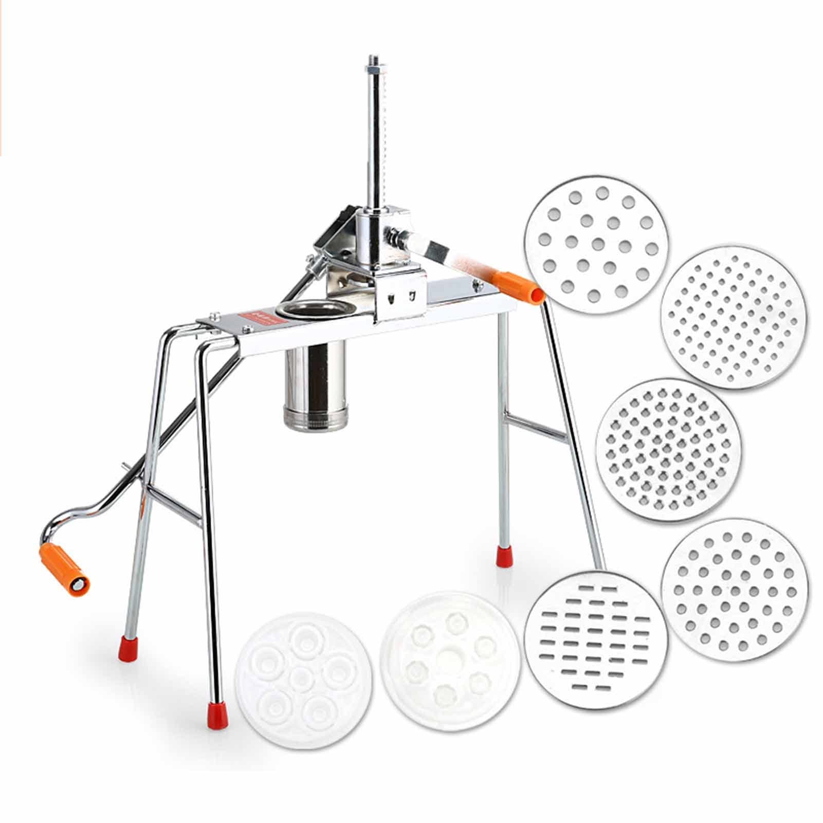Stainless Steel Manual Pasta Maker Machine - 7 Noodle Moulds for Homemade Pasta | Durable Household Noodle Maker for Italian, Asian & Vegan Cuisine | Perfect for Kitchen, Restaurant & Gift Giving