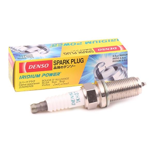 Denso IKH27 Iridium Power Spark Plugs (4-Pack) - High Performance Spark Plugs for Cars, Trucks & SUVs - Improves Fuel Efficiency & Engine Performance - Perfect for Daily Driving & Racing Applications