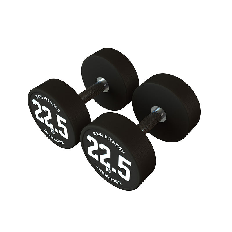 22.5KG Dumbbell Set - Round Rubber Coated Weight for Home Gym, Strength Training & Fitness Workouts - Perfect for Muscle Building, Cardio & CrossFit