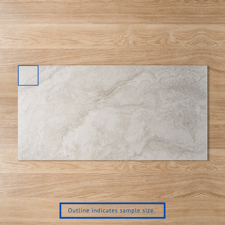 Byron Travertine Look Ivory Matte Porcelain Tile - Elegant & Durable Flooring for Bathroom, Kitchen & Living Room