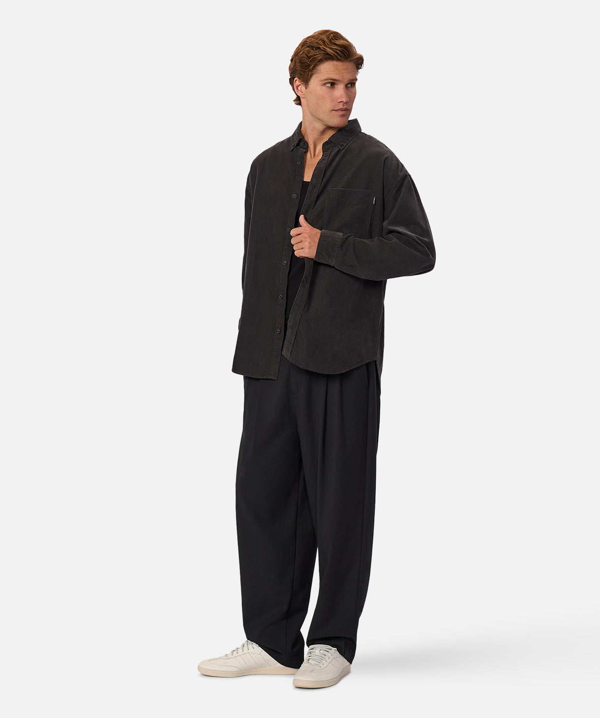 Anaheim Long Sleeve Shirt in Obsidian Black | Comfortable Casual Wear for Men & Women | Perfect for Outdoor Activities, Travel & Everyday Style