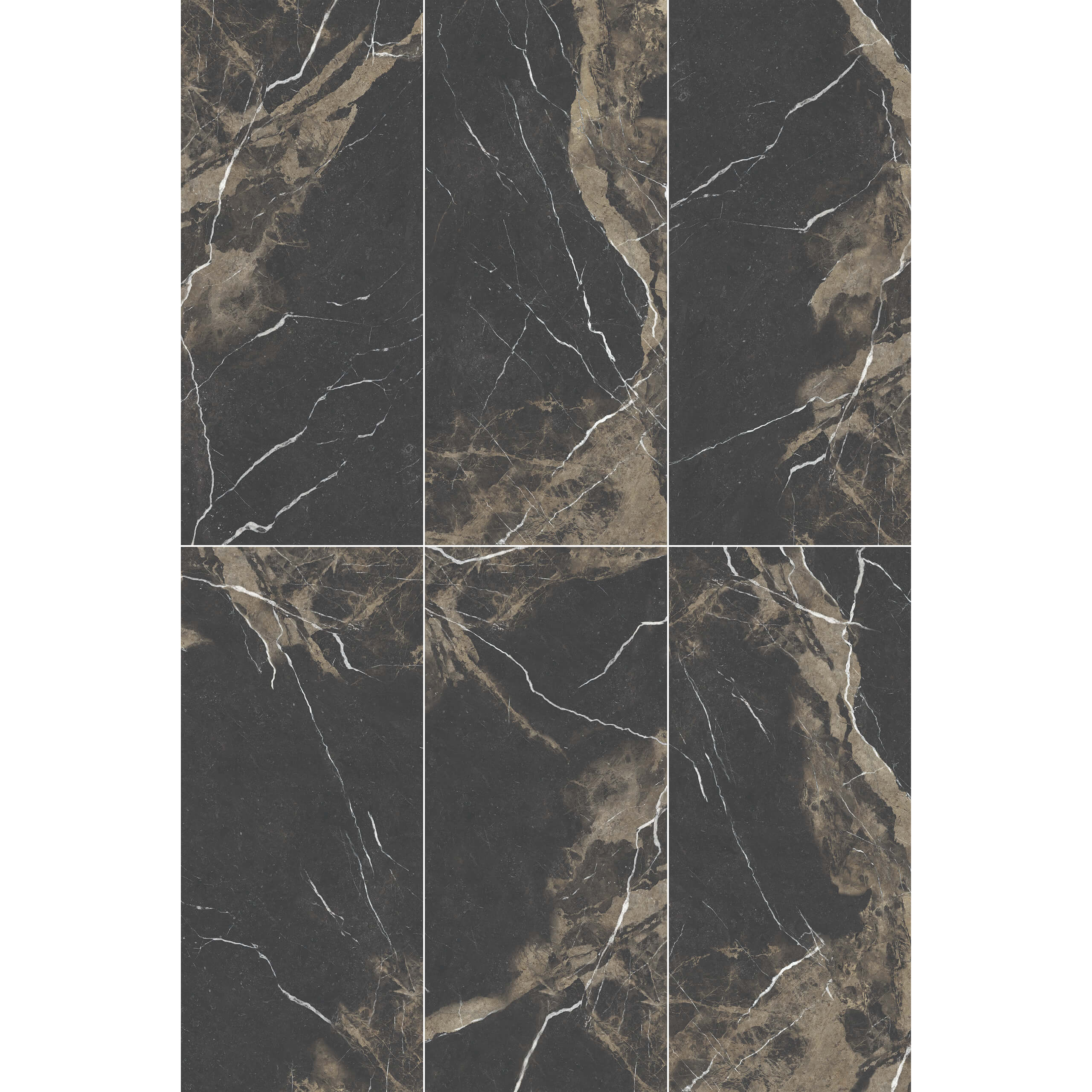Premium Megaslim Slab Pierre Black 2700x1200x6mm - Large Thin Porcelain Tile for Modern Kitchen Backsplash, Bathroom Walls & Contemporary Interior Design