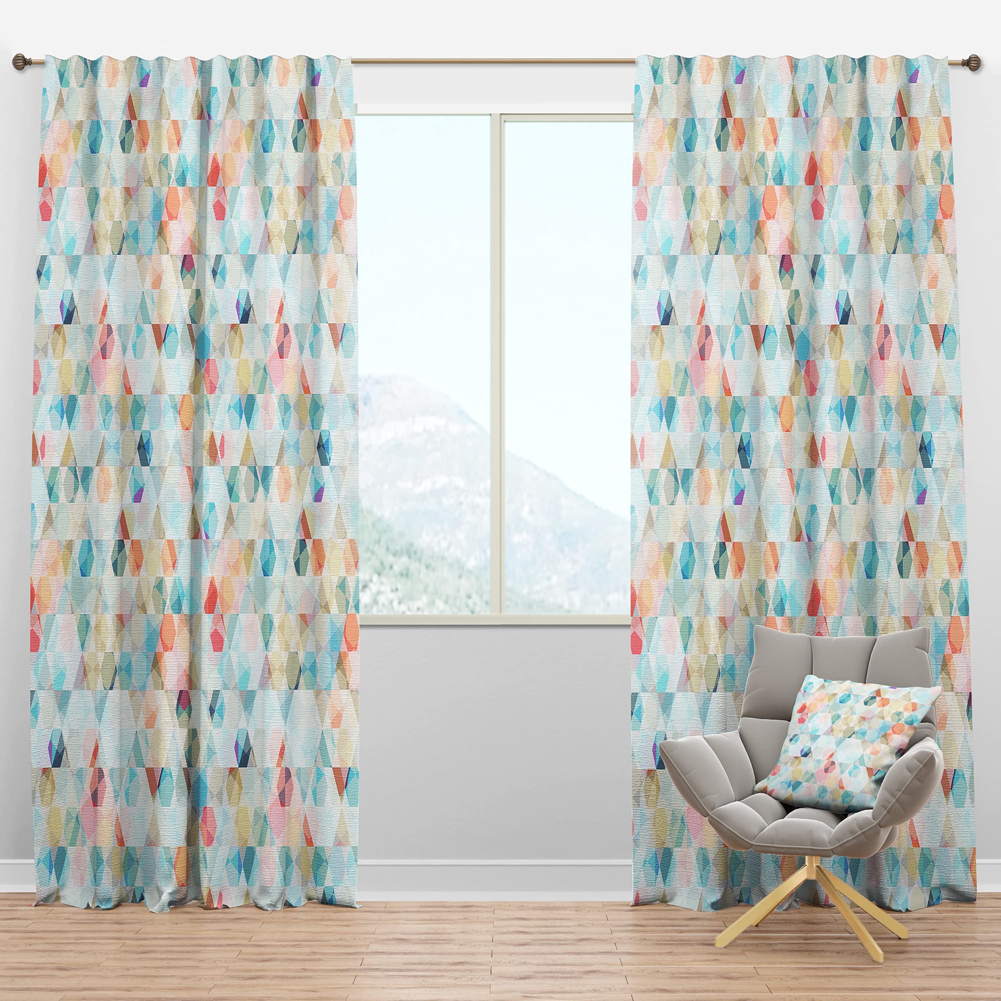 DesignQ Blackout Curtains - Thermal Insulated Diamond Pattern Window Drapes for Bedroom & Living Room (52x120, Single Panel) - Perfect for Light Blocking, Privacy & Energy Efficiency
