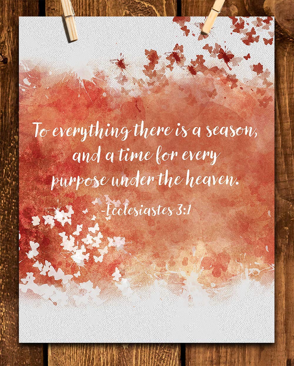 Bible Quote Decor Print - Inspirational Office Wall Art, Farmhouse Living Room & Bedroom Wall Decor for Men - Motivational Scripture Artwork for Home, Workspace & Gift Giving
