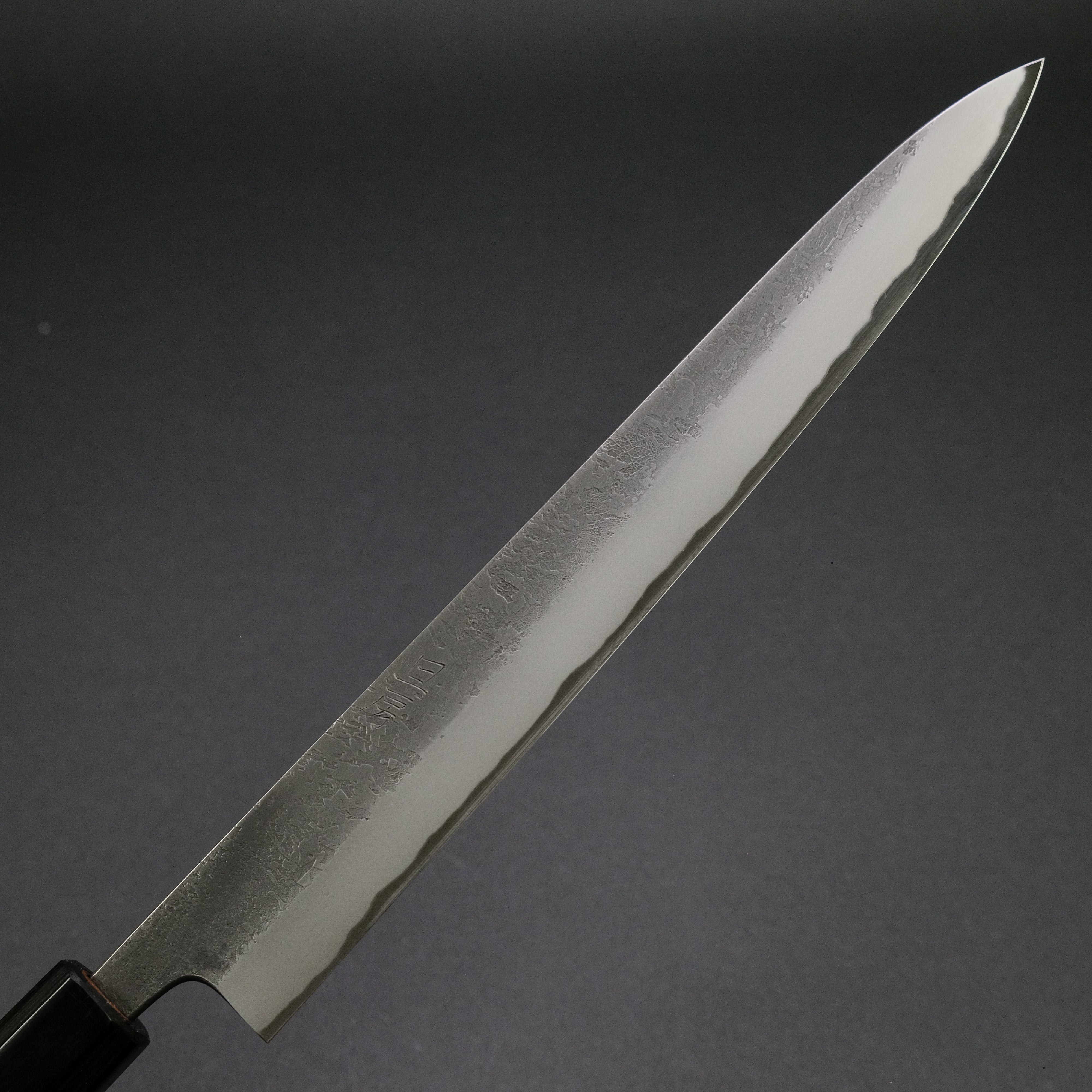Premium Toshihiro Wakui Kurouchi Nashiji Blue #2 Sujihiki Knife 270mm - Handcrafted Japanese Chef Knife with Ebony Handle - Perfect for Slicing Meat, Sushi & Precision Cutting