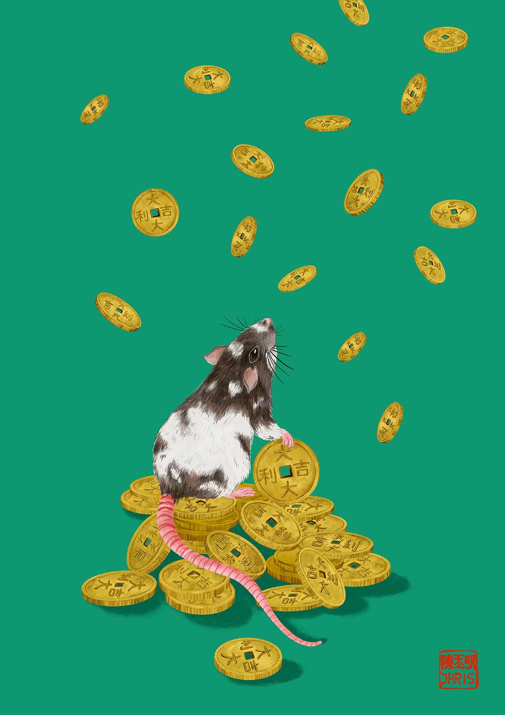 Special Edition A4 Framed 'Lucky Coins' Wall Art - Perfect for Home Decor, Office Feng Shui & Gift Giving