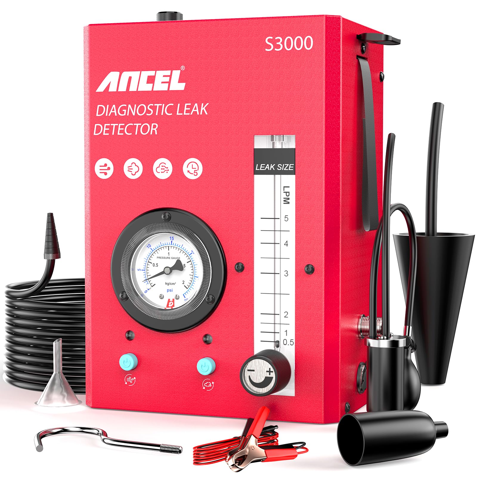 ANCEL S3000 Automotive Diagnostic Scanner with Official Large Hard Protective Case - Professional OBD2 Code Reader for Car, Truck & SUV - Perfect for Mechanics & DIY Enthusiasts