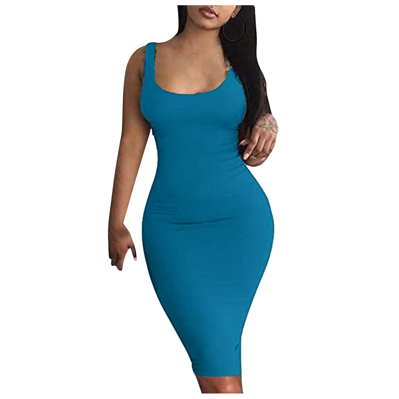 MILAX 2022 Women's Gradient Club Party Dress - Sleeveless Tank Mini & Midi Sundress for Casual Summer Wear | Perfect for Beach Outings, Night Parties and Vacation Dresses