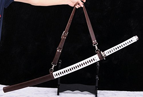 Premium Handmade Japanese Folded Steel Katana - Full Tang Clay Tempered Zombie Apocalypse Sword - Razor Sharp Blade for Cosplay, Collection & Survival Scenarios
