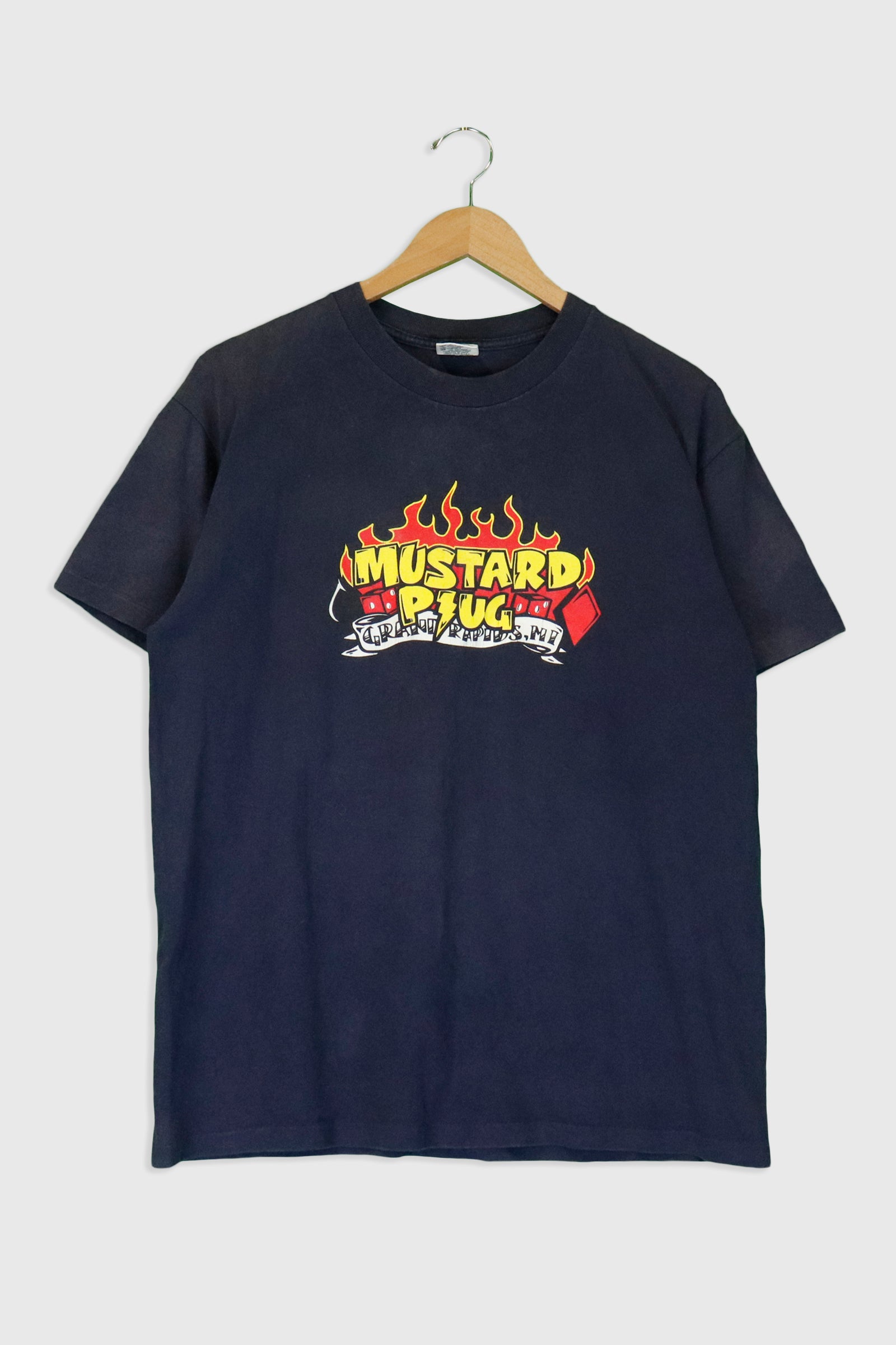 Vintage Mustard Plug Michigan Band T-Shirt - Size Large | Retro Punk Rock Music Tee for Concerts & Casual Wear