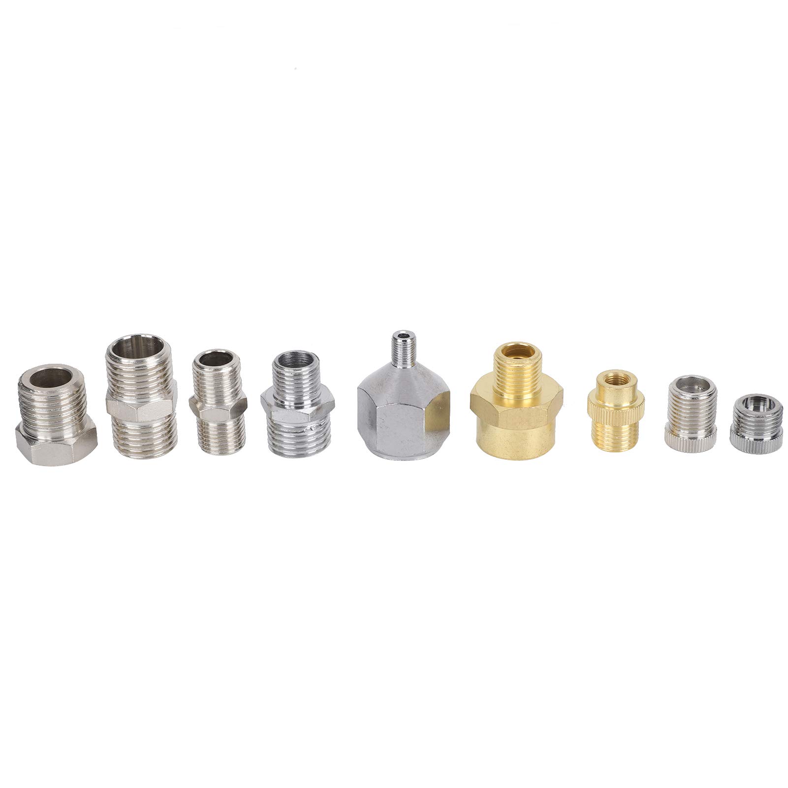 9Pcs Airbrush Adapter Kit for Air Compressor - Universal Spray Gun Connector Set with Quick-Release Couplers - Perfect for Automotive Painting, Nail Art & Model Making