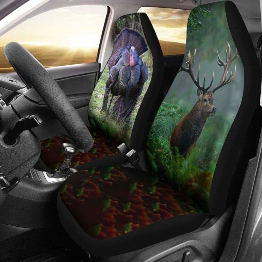 Premium Turkey & Deer Hunting Car Seat Cover - Durable, Waterproof, Non-Slip Protection for Trucks & SUVs - Perfect for Outdoor Adventures & Hunting Trips