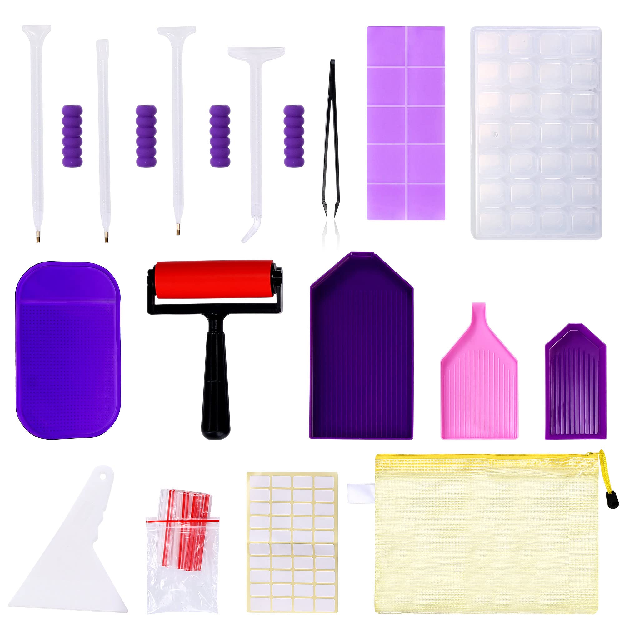 Premium Diamond Painting Accessories Kit with Roller, Trays, Pens & Storage Box - Complete Tools for DIY Diamond Art Kits | Perfect for Home Decor, Gifts & Relaxing Crafts