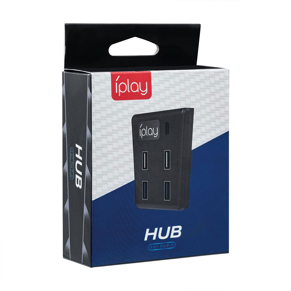 5-in-1 USB Hub for PS5 - High Speed USB 3.0 Splitter with 4K UHD Support - Perfect for Gaming Consoles, PC, Laptop & Home Office (Black, Model HBP 308)