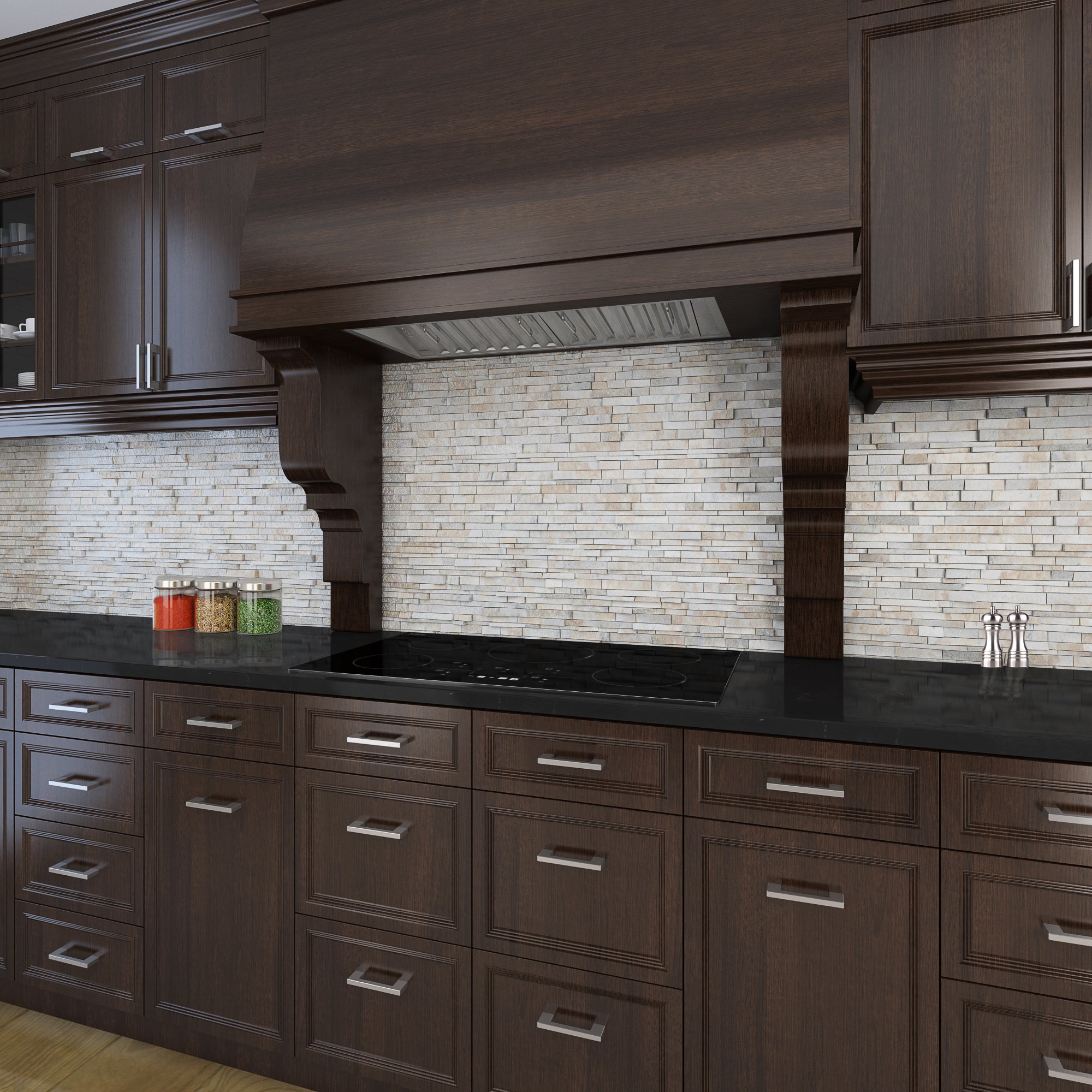 34-inch Pro Insert Range Hood with LED Lights - Perfect for Modern Kitchens & Over-the-Stove Ventilation