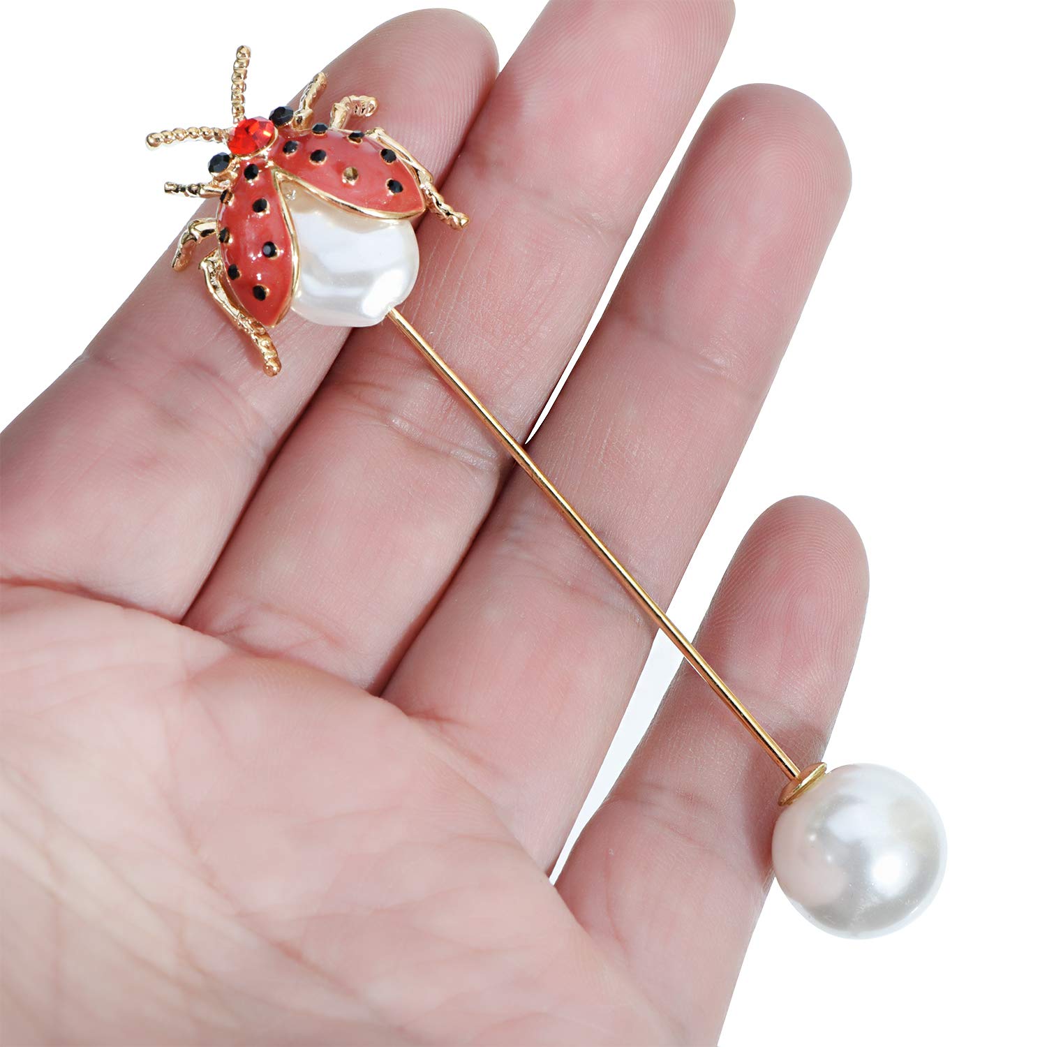Elegant Cubic Zirconia Heart Lapel Pin Brooch - Crystal Balloon Shape Bouquet Corsage Stick Pin for Suit, Cardigan, Scarf & Hat - Wedding, Bridal, Prom Jewelry for Women & Men - Perfect for Anniversaries, Gifts & Formal Occasions