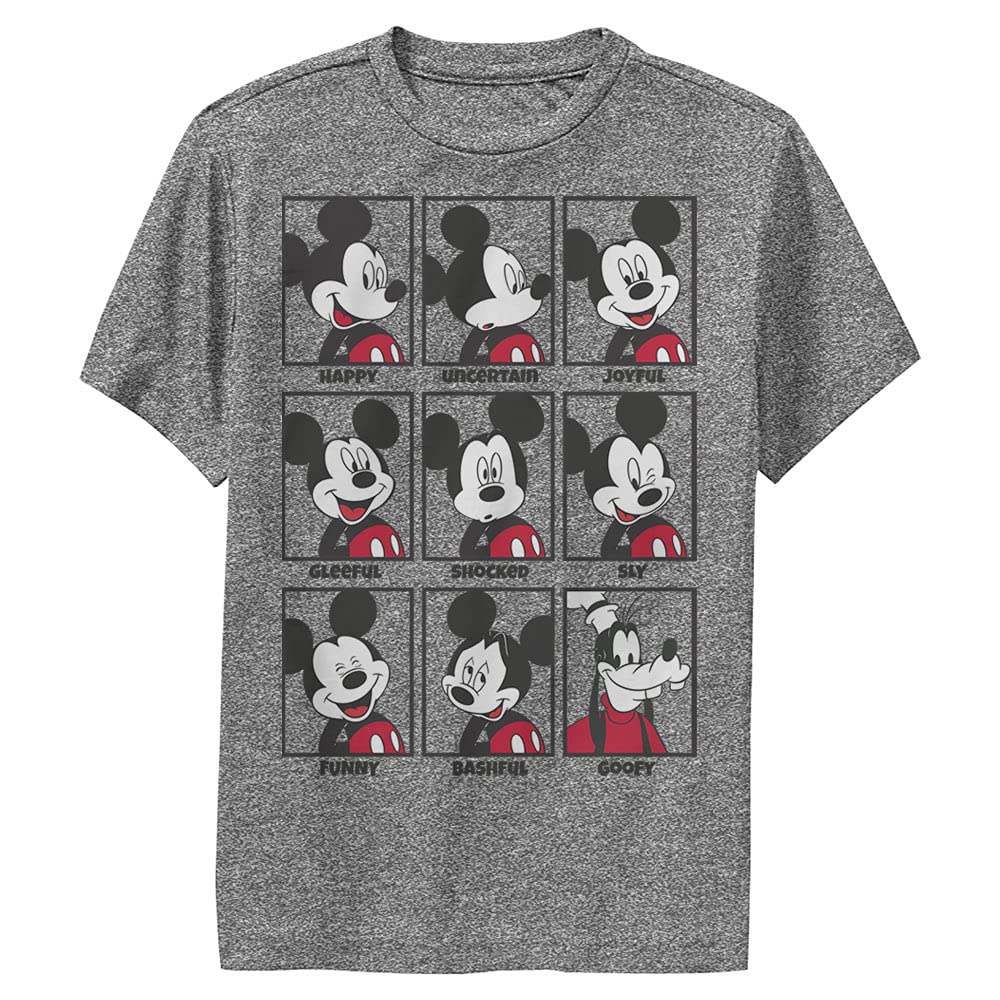 Disney Mickey Mouse Graphic Performance T-Shirt for Boys - Soft & Breathable Cotton Tee for Play, School & Everyday Wear