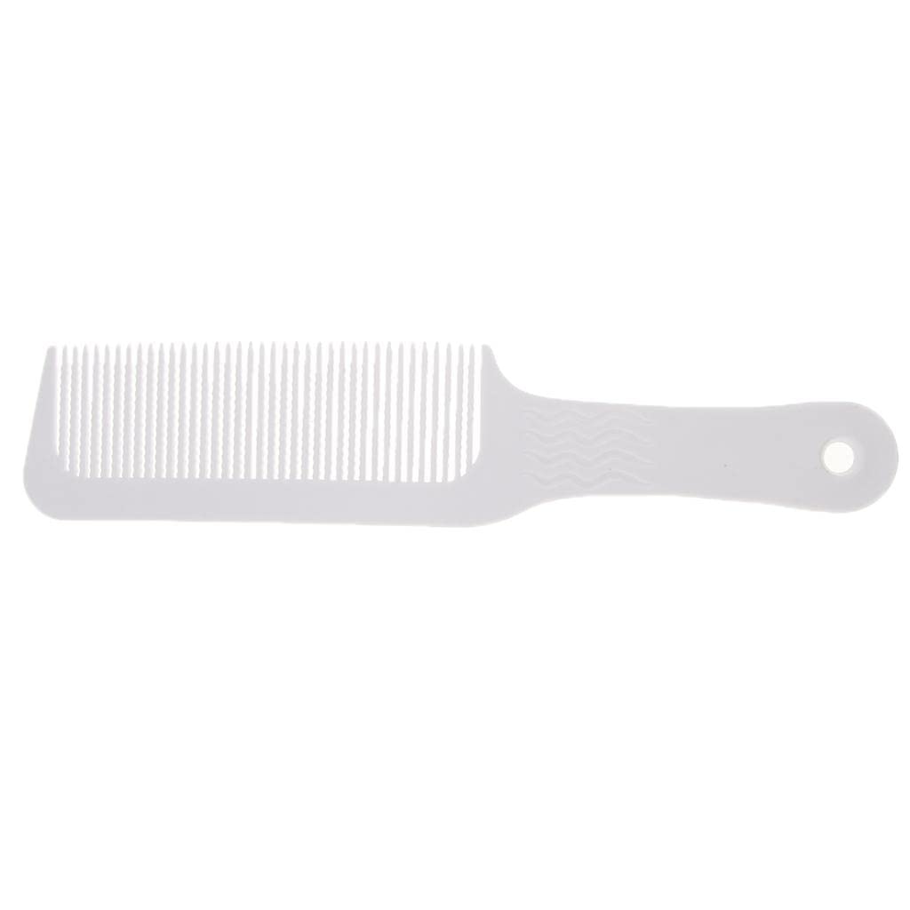 Professional T.O.G. Flat Top Clipper Comb with Finely Waved Teeth - Barber Hair Cutting & Styling Tool - White - Perfect for Salon, Fade, Buzz Cut & DIY Home Haircuts