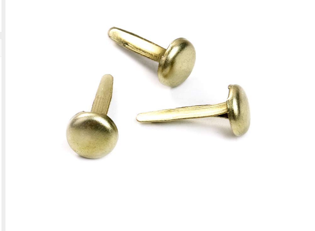 Sowaka Mini Brads 50Pcs Gold & Silver Paper Fasteners for DIY Crafts & Scrapbooking - Office & School Supplies
