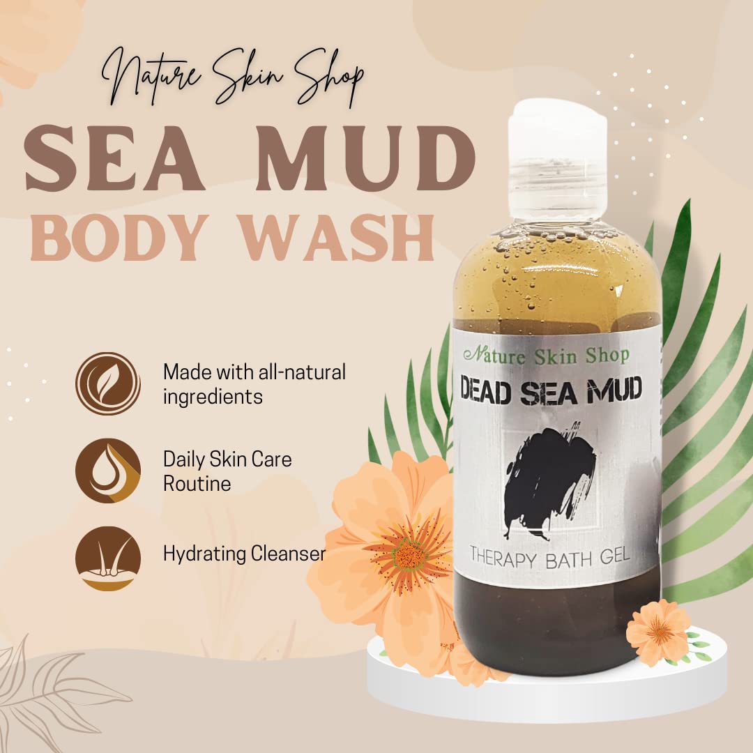 Dead Sea Mud Therapy Body Wash - Deep Cleansing & Detoxifying for Smooth Skin | Hydrating & Nourishing Shower Gel for Dry & Sensitive Skin - Perfect for Spa, Relaxation & Daily Skincare Routine