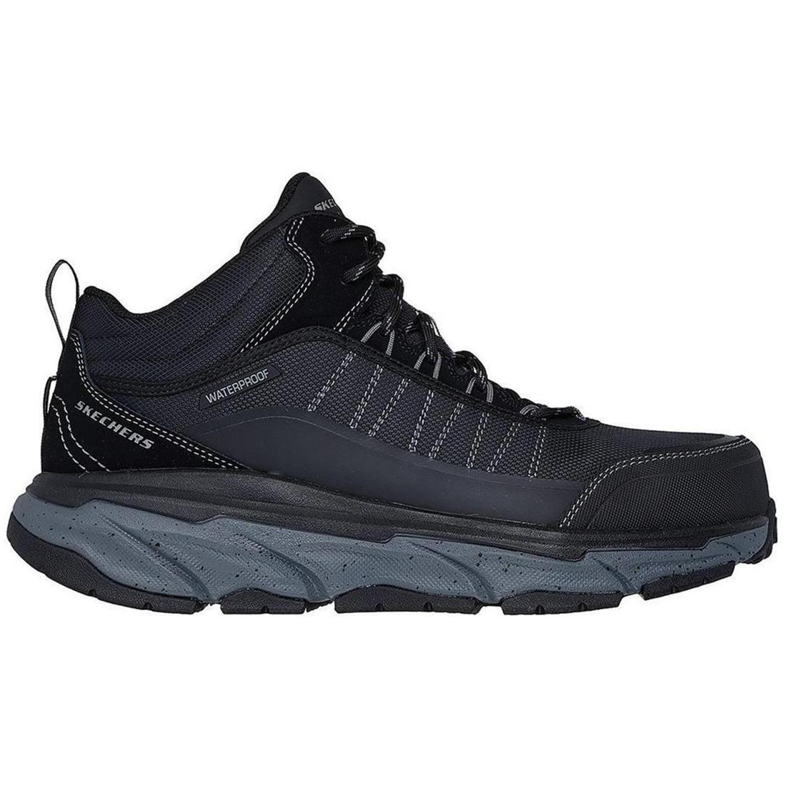 D'Lux Journey Sr Terrain Guard Composite Toe Work Boots for Men - Black/Gray - Waterproof & Slip Resistant for Construction, Hiking & Outdoor Work