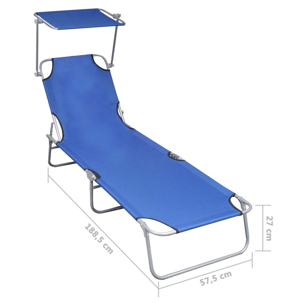 **Portable Folding Sun Lounger with Adjustable Canopy – Lightweight Aluminum Chaise Lounge Chair for Outdoor Relaxation – Perfect for Poolside, Beach, Patio, and Backyard**