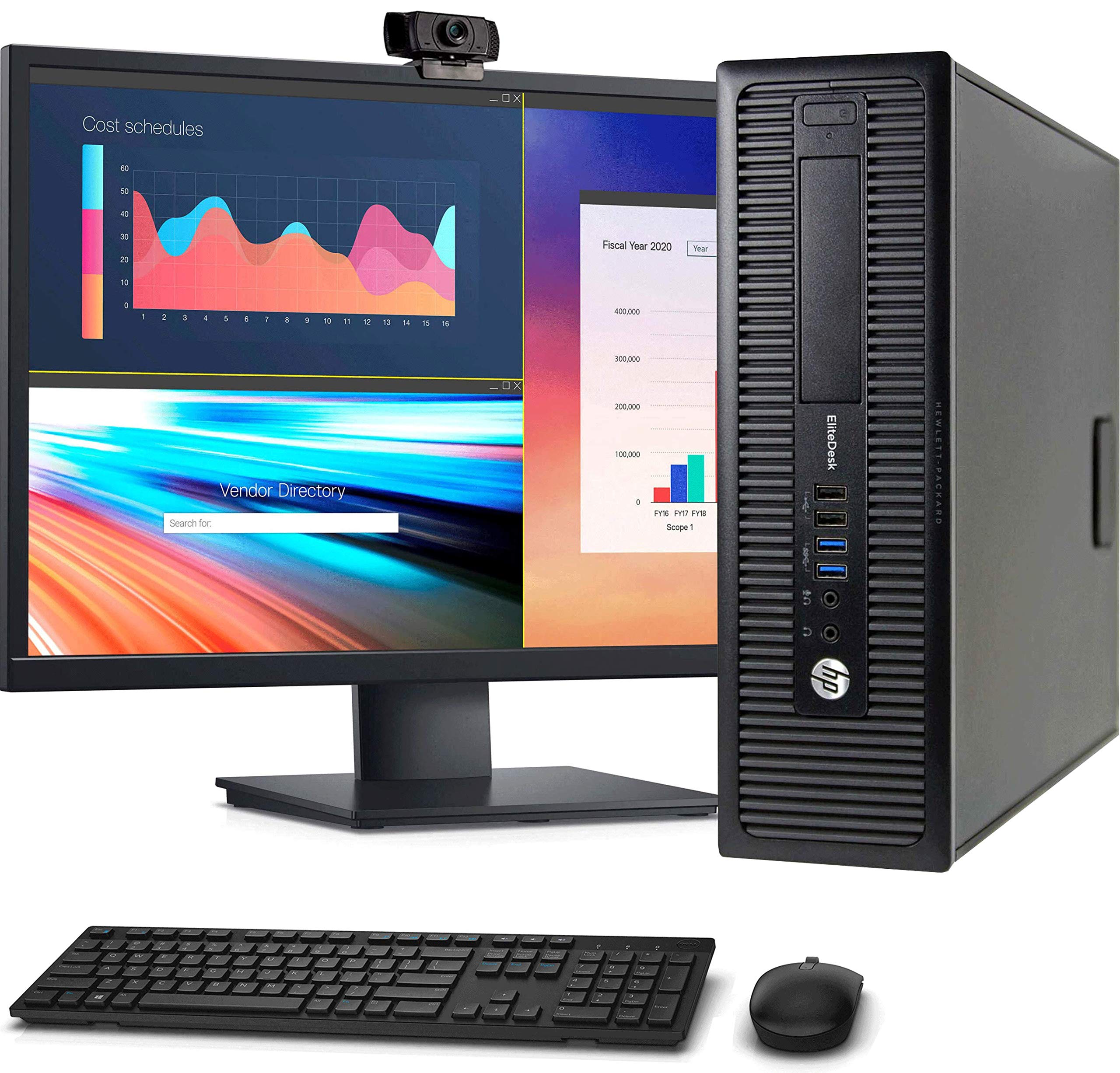 HP 800 G1 Small Form Factor Desktop Computer - Intel Core i5, 16GB RAM, 512GB M.2 SSD, 23.6