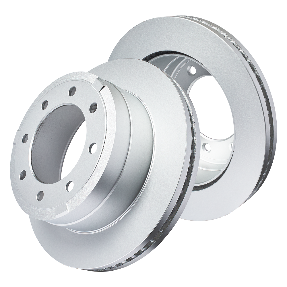 High Carbon Front & Rear Brake Rotors Kit for 2013-2022 Ford 6.7L Powerstroke Diesel Trucks – Durable Performance for Towing & Heavy-Duty Driving