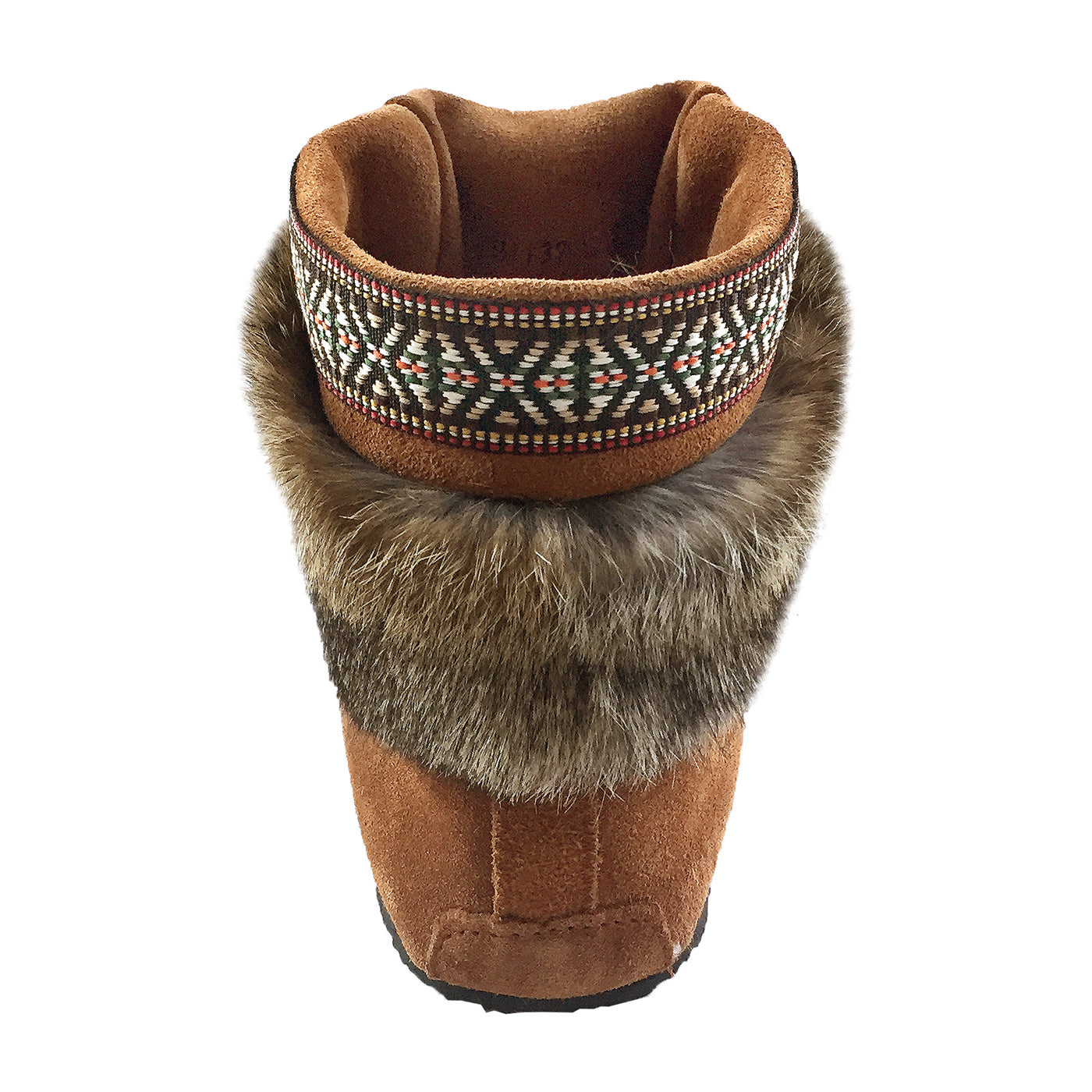 Women's Dark Tan Ankle Boots with Rabbit Fur - Cozy Winter Mukluks for Cold Weather & Outdoor Adventures