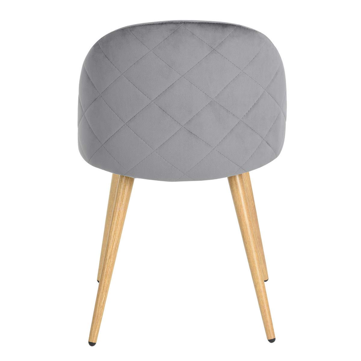 CozyCasa Modern Velvet Dining Chairs Set of 2 - Grey Upholstered Armchairs with Comfortable Seat for Living Room, Kitchen & Guest Room | Perfect for Dinner Parties, Home Decor & Accent Seating