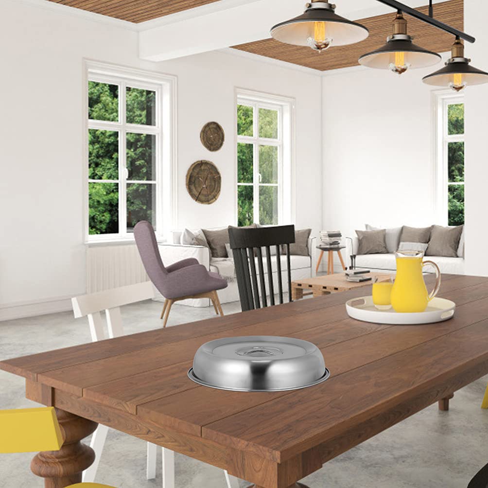 BESTONZON Stainless Steel Dinner Plate Covers - Set of 2, Household Food Covers for Steak, Oilproof Cloche Plate Cover - Perfect for Restaurants, Parties & Food Presentation