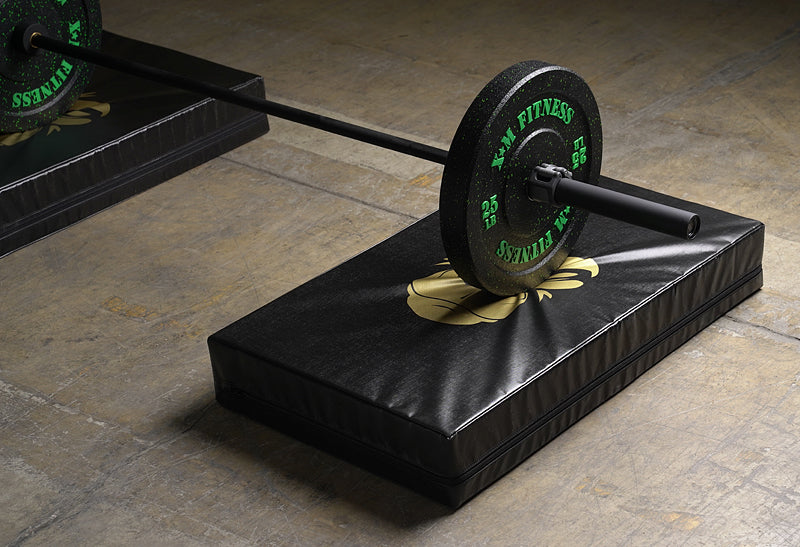 XM Fitness Drop Mat Pair - High Density Rubber Flooring for Weightlifting, CrossFit & Home Gym - Perfect for Deadlifts, Squats & Gym Floor Protection
