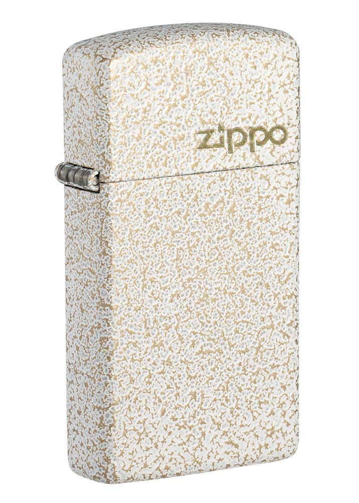 Zippo Slim Mercury Glass Pocket Lighter with Logo - Windproof Refillable Lighter for Outdoor, Camping, Travel & Everyday Carry (EDC)