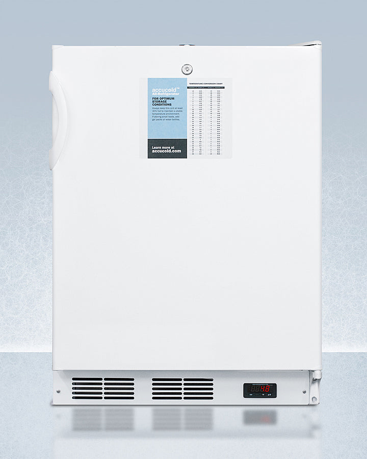 Accucold 24-Inch Wide ADA Compliant All Refrigerator with Probe Hole - FF6LWPROADA - Perfect for Restaurants, Cafes, and Commercial Kitchens