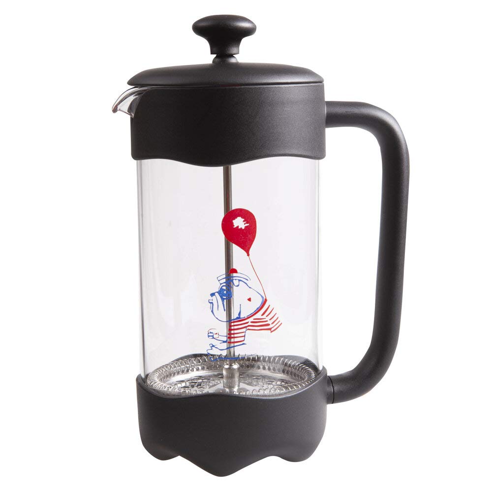 BiggDesign Mr. Allright Man 1000ml Stainless Steel French Press Coffee Maker - Perfect for Home, Office & Camping Brewing