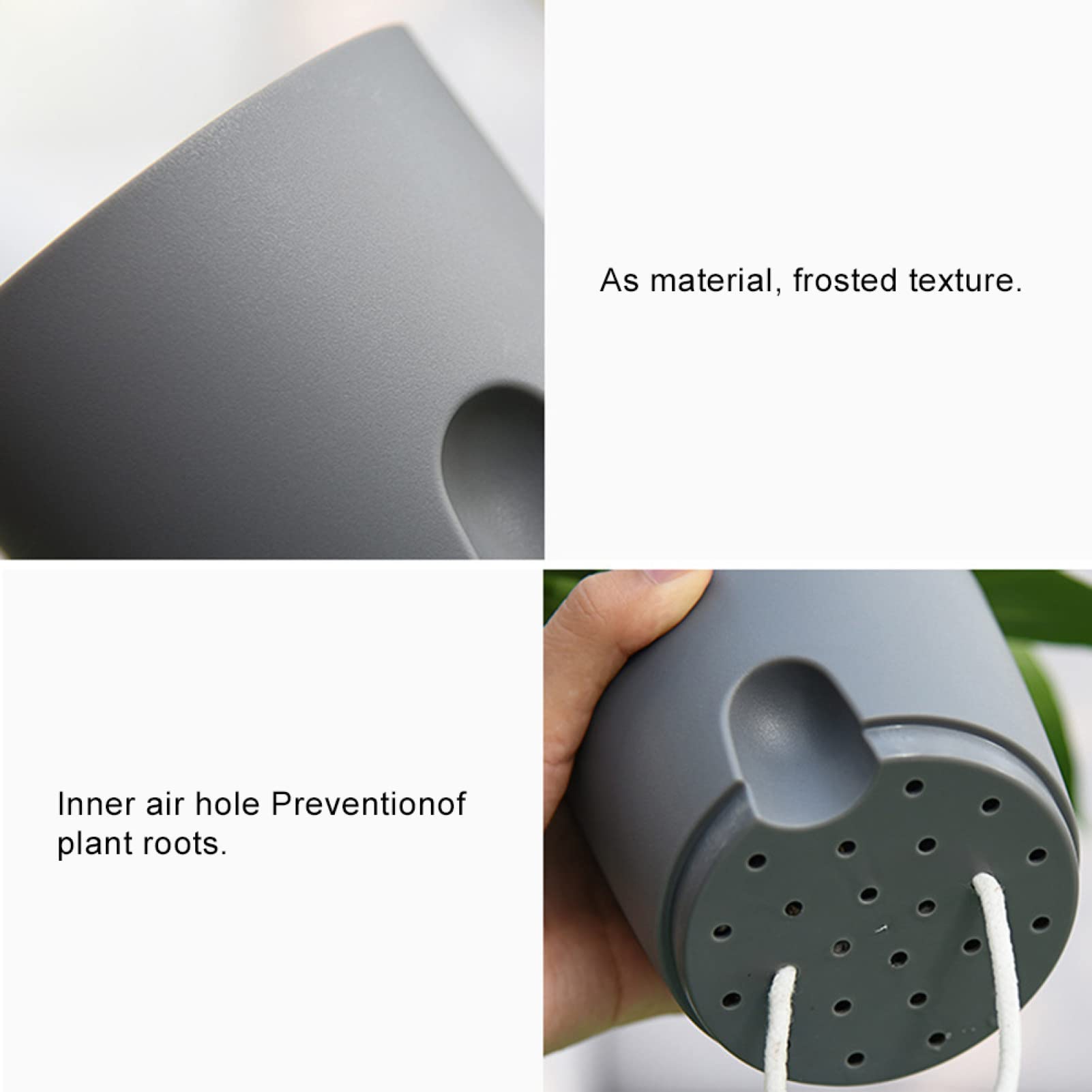 Self Watering Planter - Round Resin Flower Pot for Indoor Plants, Home & Office Decor (4 Inch) - Perfect for Succulents, Herbs and Small Houseplants