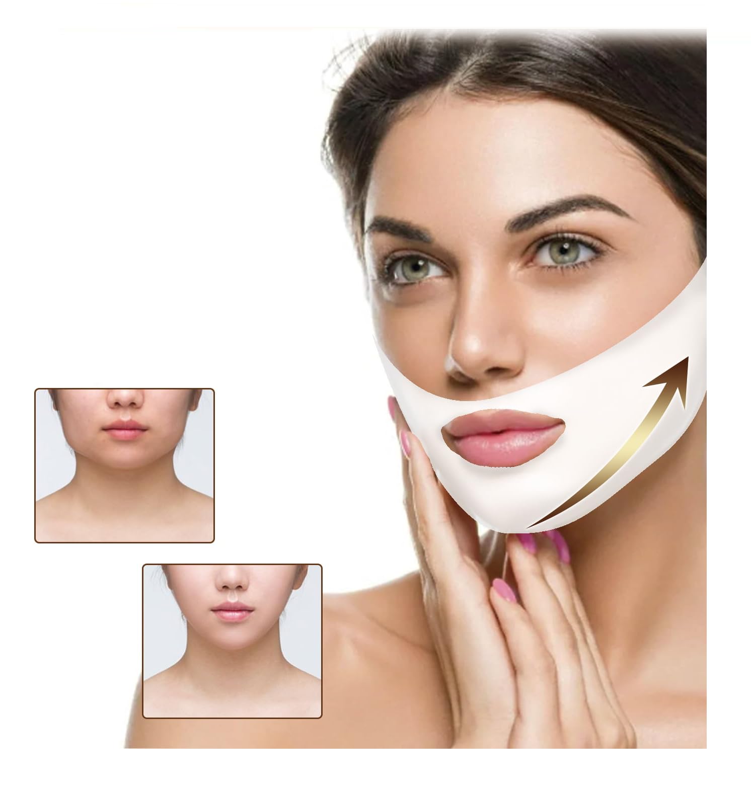 BLINE V-Shaped Slimming Face Mask - Chin Up Patch for Skin Firming, Tightening & Moisturizing | V-Line Lifting & Double Chin Reducer for Women | Pack of 1 | Perfect for Nighttime Skincare & Facial Contouring Routine