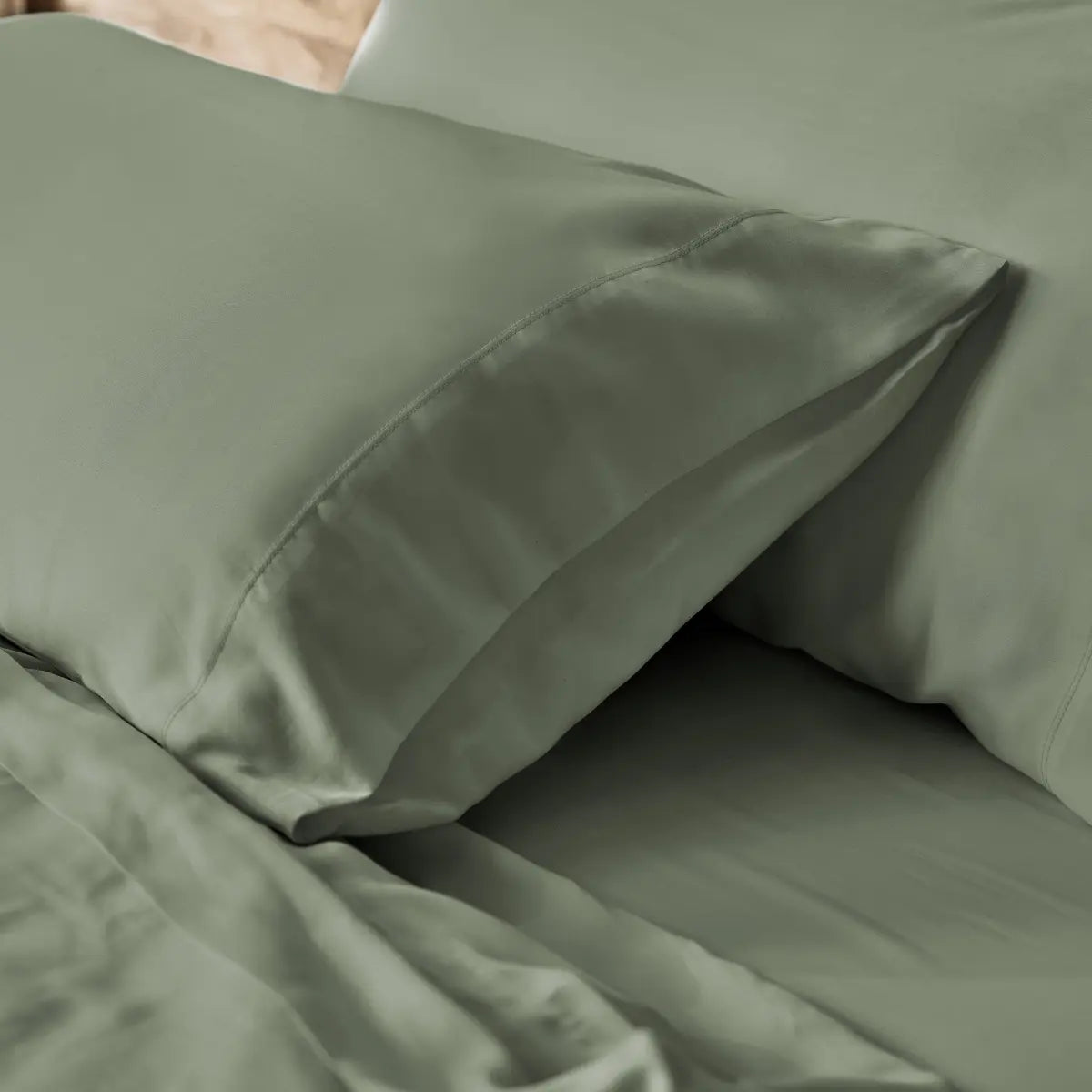 Luxe CleanBamboo® Sateen Pillowcase Set - 2 Pack Ultra Soft Bamboo Fiber Pillow Covers for Side Sleepers, Hot Sleepers & Sensitive Skin - Breathable Bedding for Cool & Comfortable Night's Sleep