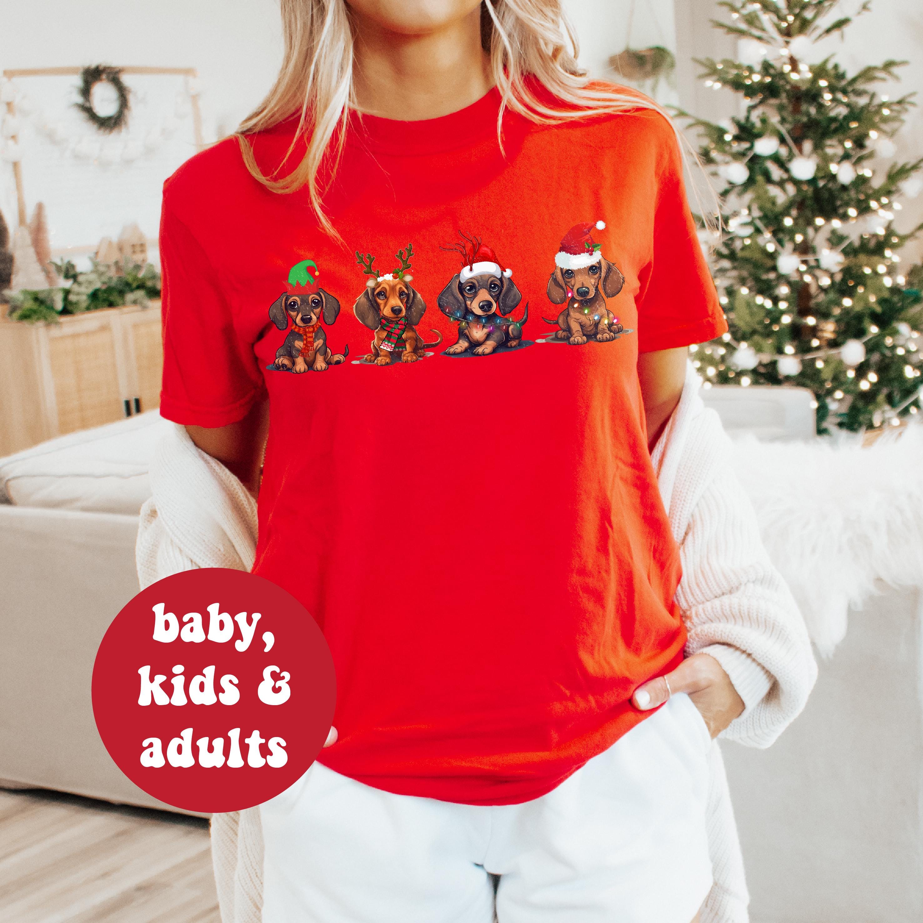 Dachshund Christmas T-Shirt - Festive Holiday Dog Lover Tee - Multiple Colors Available - Perfect for Holiday Parties & Gifts