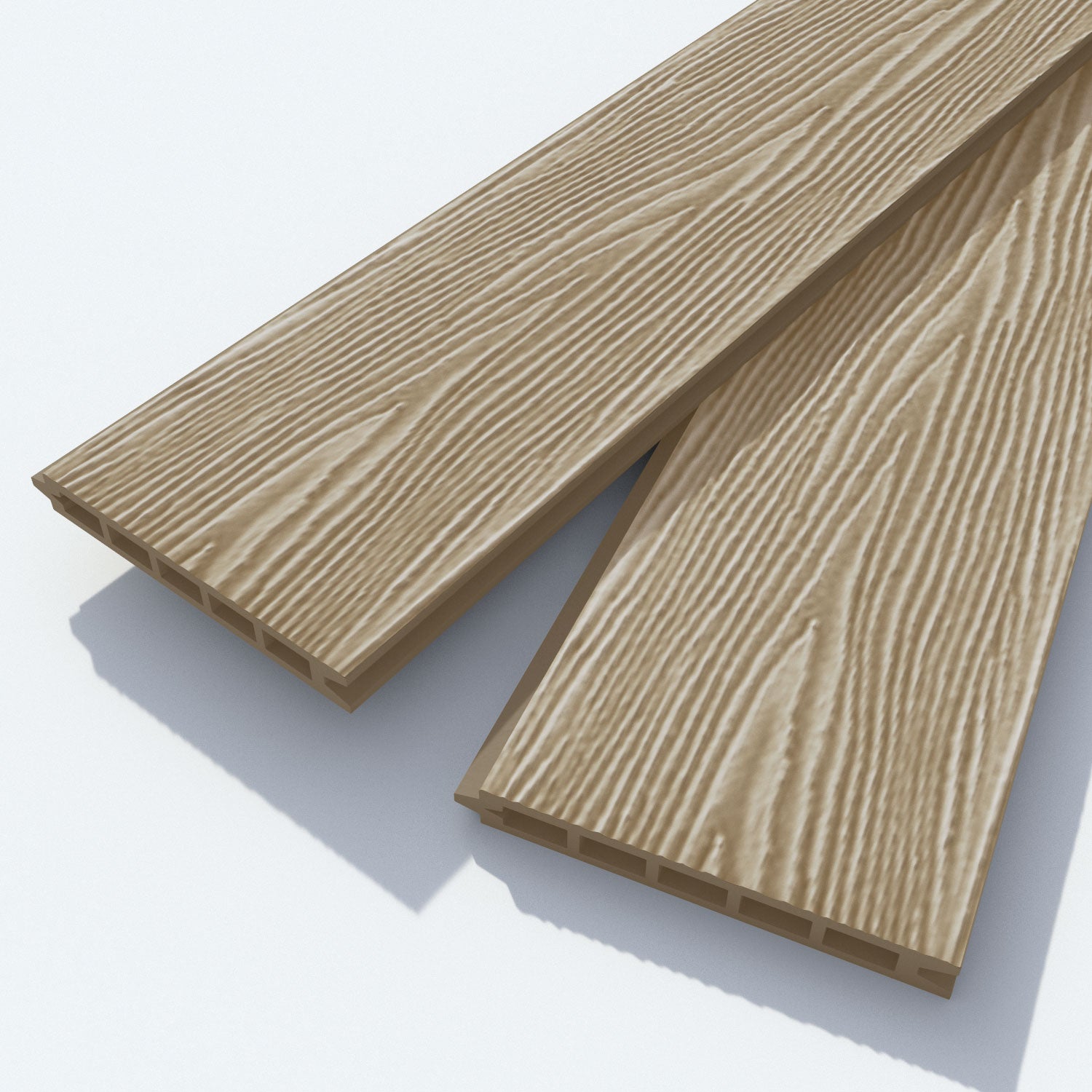 Classic Amber Curved Top Fence Panel - Light Oak Wood with Aluminum Posts | Outdoor Privacy Fence for Garden, Yard & Backyard Landscaping