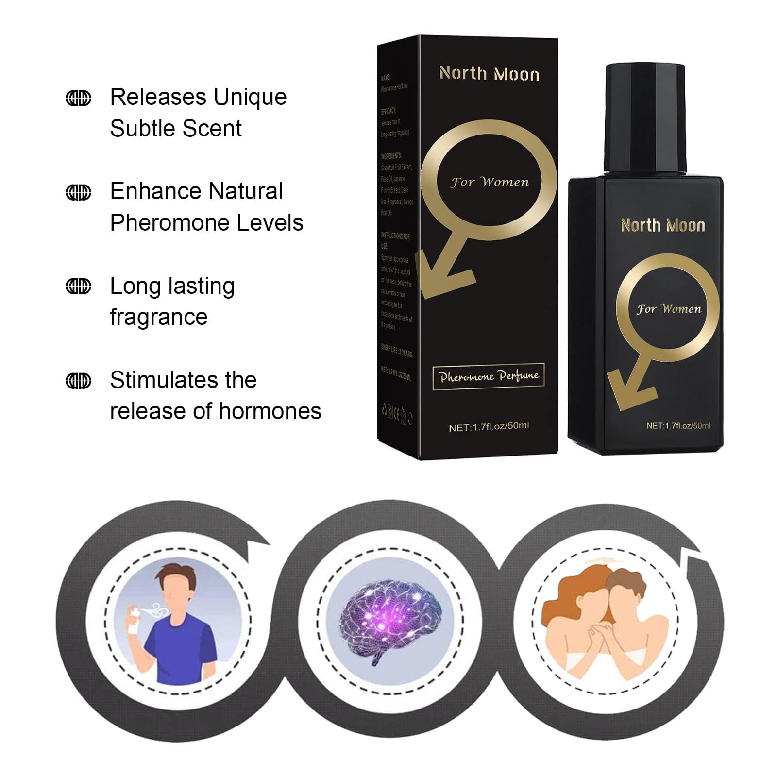 Hoaptitoele Men's Cologne - Long Lasting Pheromone Perfume for Men, Seductive Fragrance to Attract Women | Perfect for Date Night, Romantic Occasions & Everyday Confidence Boost