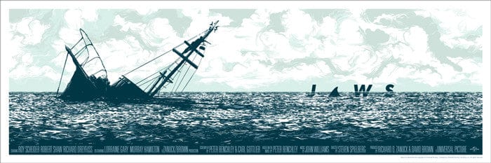 Cesar Moreno Jaws Movie Poster - High Quality Print for Home Theater, Office Decor & Movie Fan Gifts