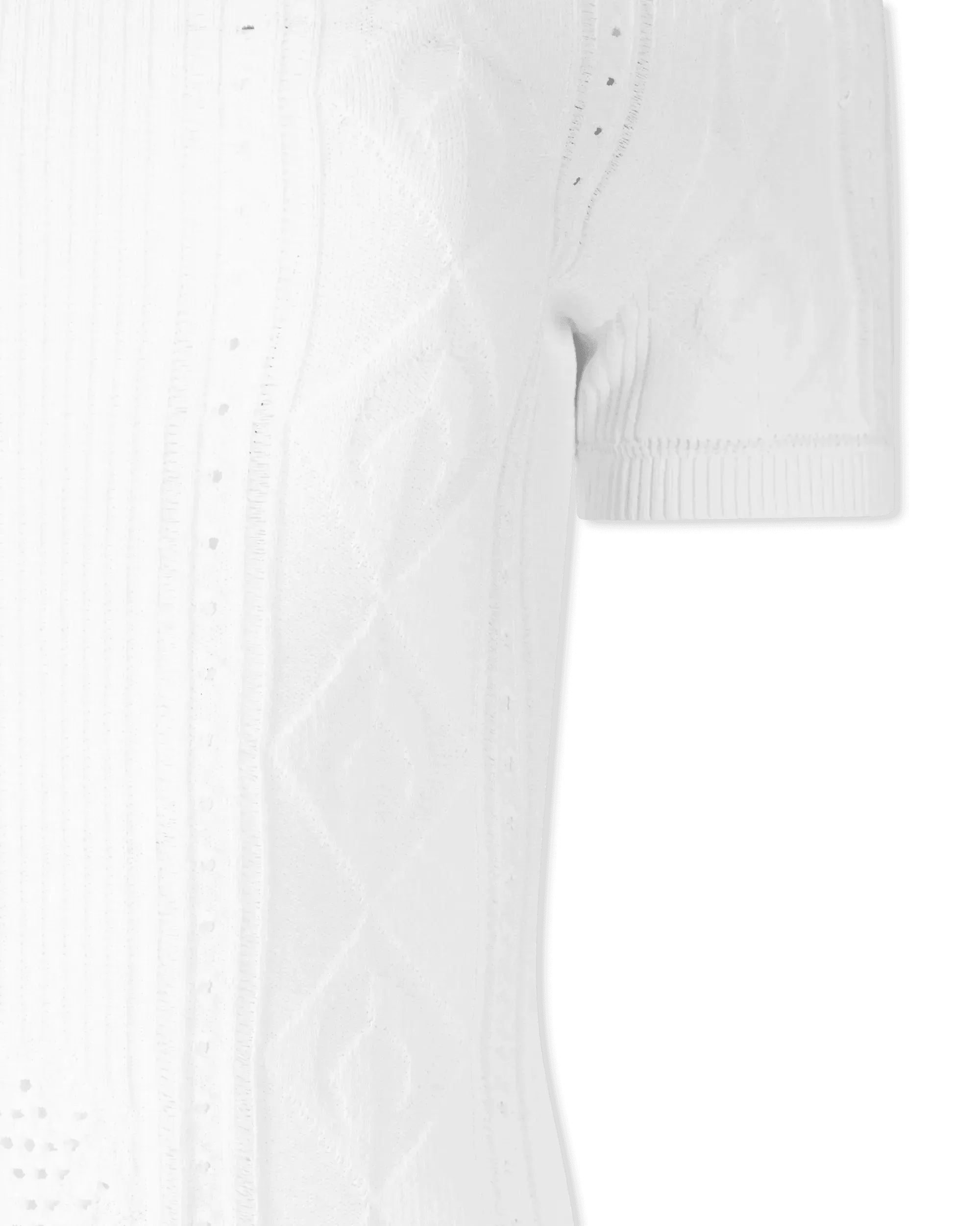 Lunar Pointelle Knit Short Sleeve Top for Women - Breathable Summer Blouse, Casual Lace Knit Shirt for Outfits, Date Night & Office Wear