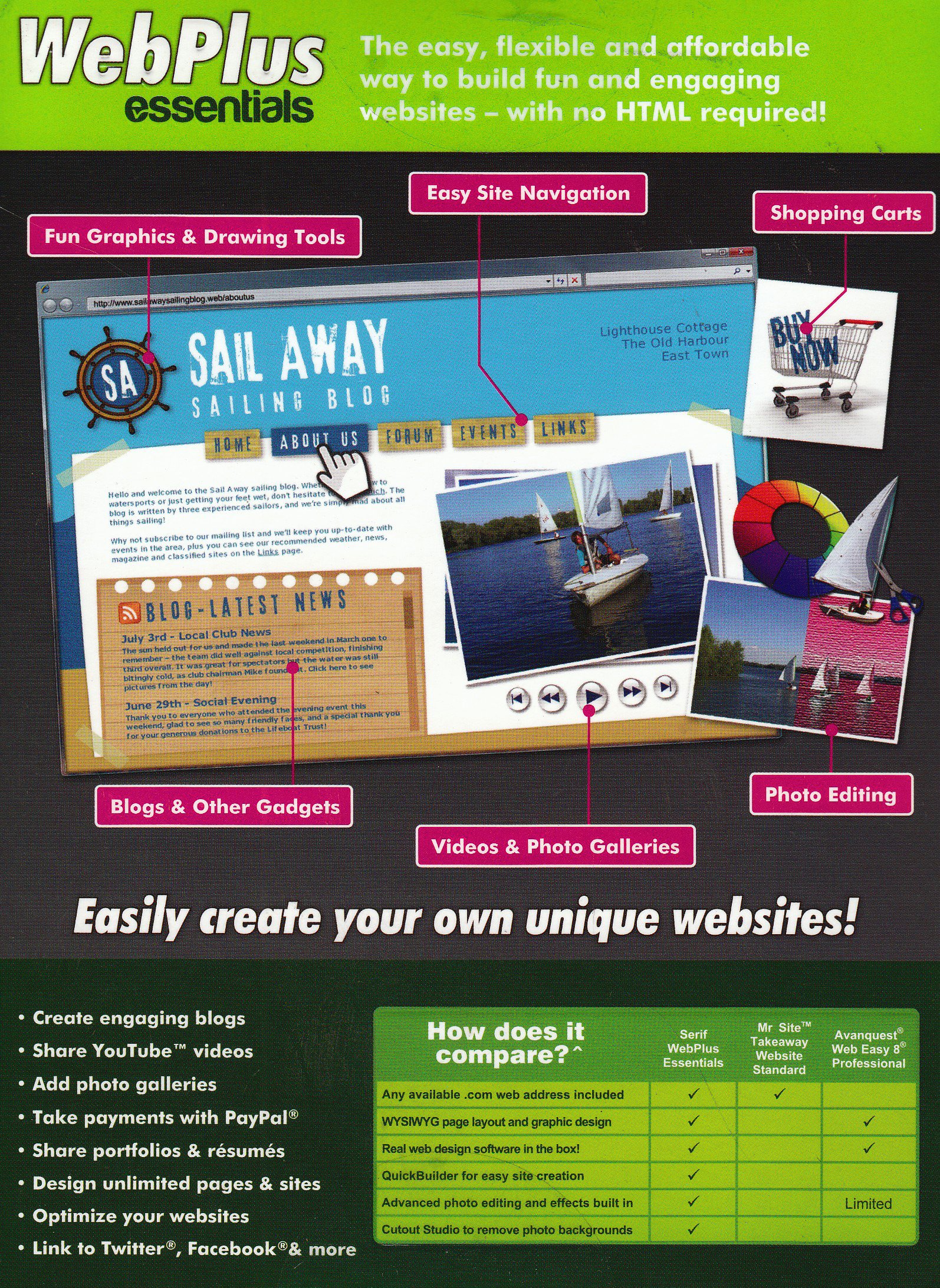 Serif WebPlus Essentials - Professional Website Builder for Small Businesses & Entrepreneurs | Create Stunning Websites Easily | Perfect for Online Stores, Portfolios & Blogs