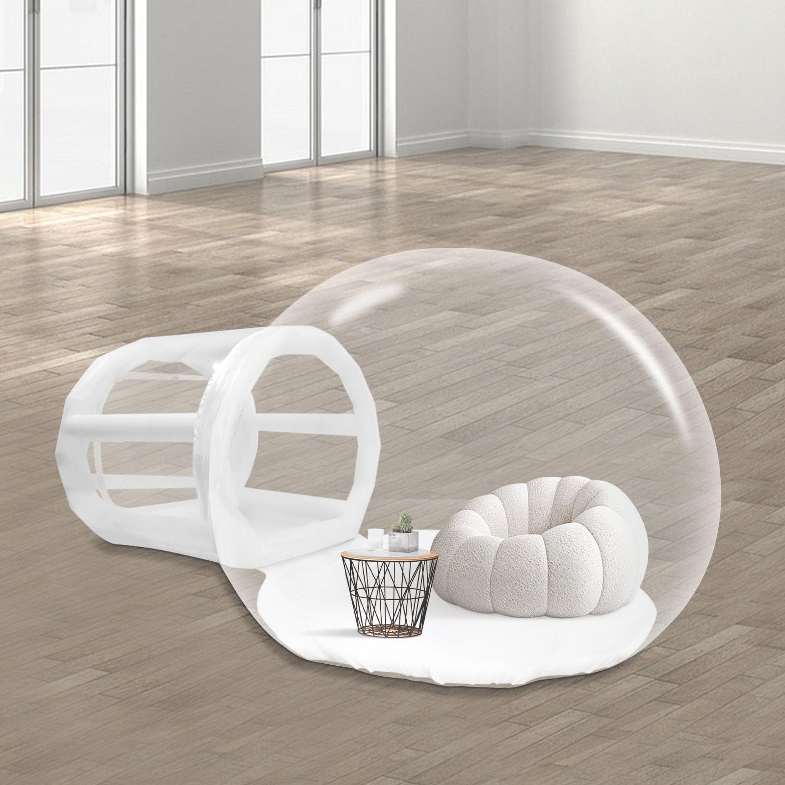 Inflatable Bubble Tent for Camping - Clear Transparent PVC Outdoor Dome Tent with Blower for 3-5 People | Perfect for Backyard, Garden, Glamping & Stargazing