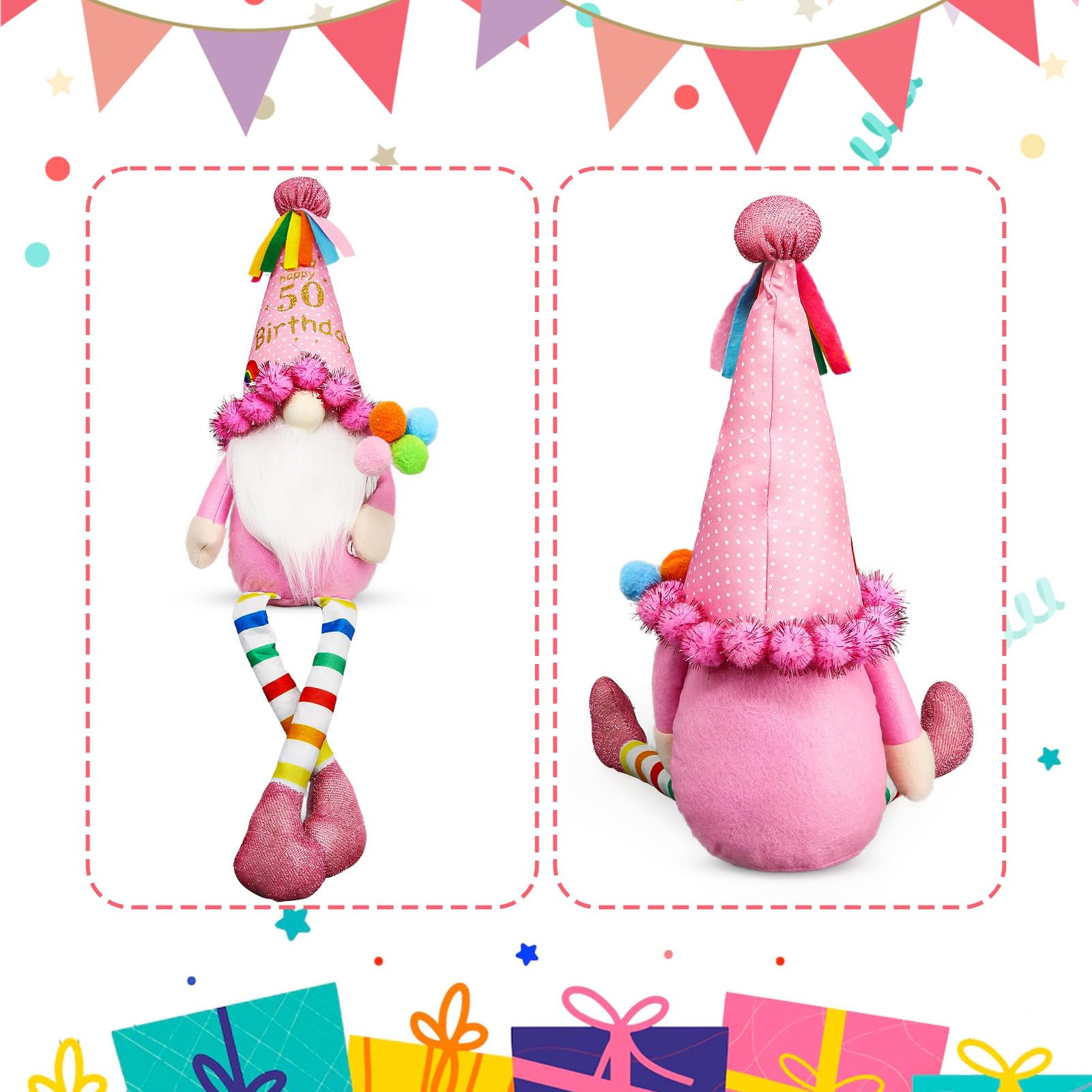 Funny Birthday Gnome Plush Gift for Women - Best Friend, Mom, Sister - Unique Birthday Decorations & Party Supplies | Perfect for Birthdays, Home Decor, and Gifts
