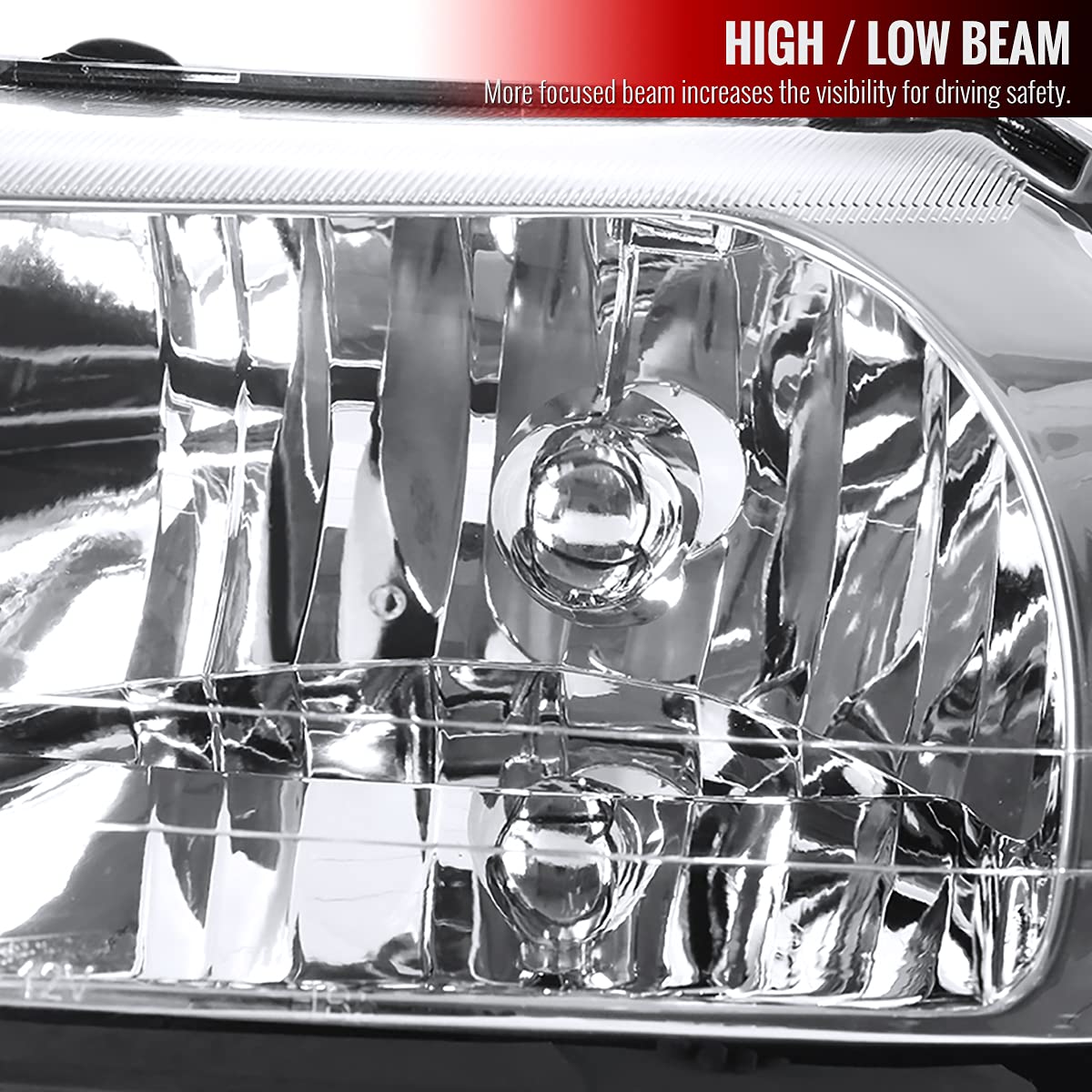Replacement Clear Headlights for 99-04 Models - Left & Right Pair - Perfect for Night Driving & Car Restoration Projects